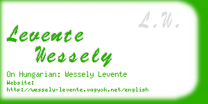 levente wessely business card